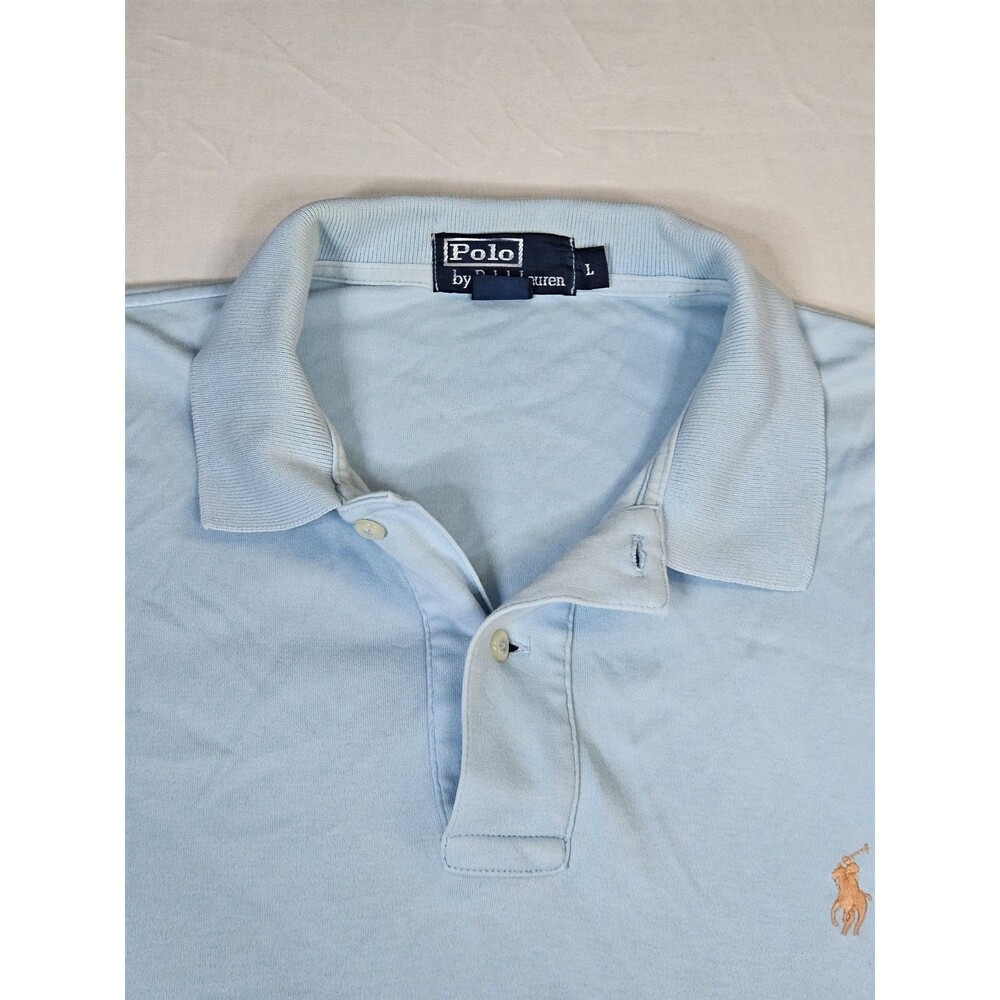 Polo Ralph Lauren Shirt Men's Size Large Blue Light Sky Soft Short Sleeve L
